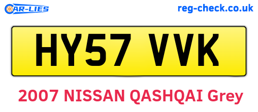 HY57VVK are the vehicle registration plates.