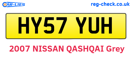 HY57YUH are the vehicle registration plates.