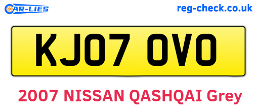KJ07OVO are the vehicle registration plates.