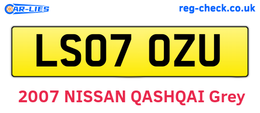 LS07OZU are the vehicle registration plates.