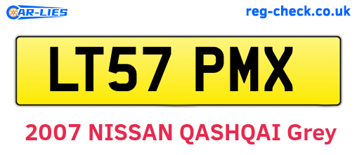 LT57PMX are the vehicle registration plates.