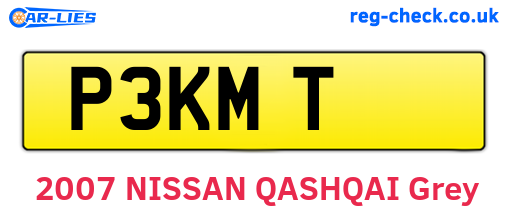 P3KMT are the vehicle registration plates.