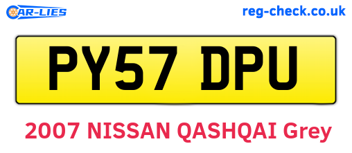 PY57DPU are the vehicle registration plates.