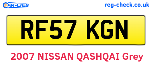 RF57KGN are the vehicle registration plates.