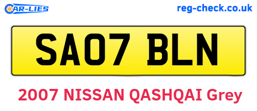 SA07BLN are the vehicle registration plates.
