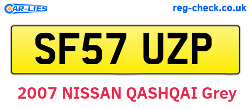 SF57UZP are the vehicle registration plates.