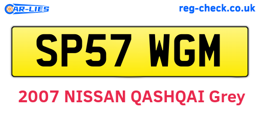 SP57WGM are the vehicle registration plates.