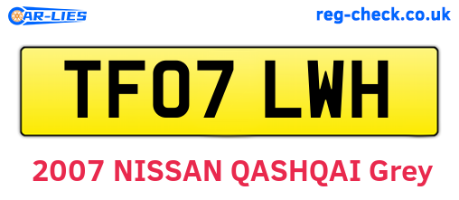 TF07LWH are the vehicle registration plates.