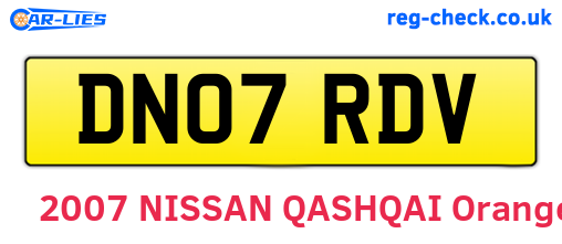 DN07RDV are the vehicle registration plates.