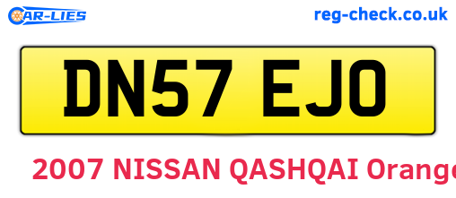 DN57EJO are the vehicle registration plates.