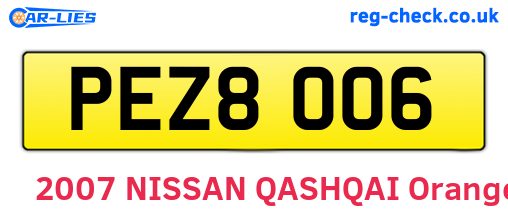 PEZ8006 are the vehicle registration plates.