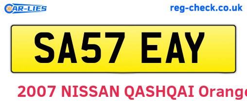 SA57EAY are the vehicle registration plates.
