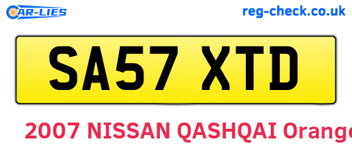 SA57XTD are the vehicle registration plates.