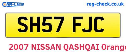 SH57FJC are the vehicle registration plates.