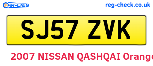 SJ57ZVK are the vehicle registration plates.