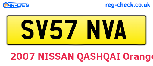 SV57NVA are the vehicle registration plates.