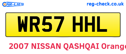 WR57HHL are the vehicle registration plates.