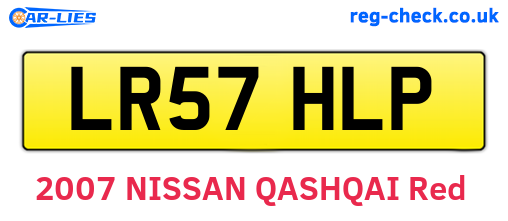 LR57HLP are the vehicle registration plates.