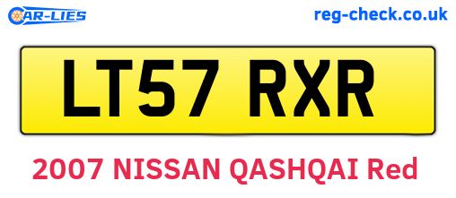 LT57RXR are the vehicle registration plates.