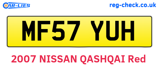 MF57YUH are the vehicle registration plates.