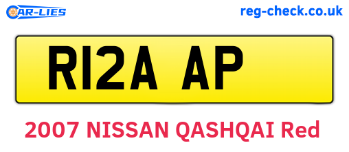R12AAP are the vehicle registration plates.