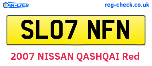 SL07NFN are the vehicle registration plates.