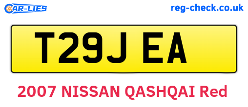 T29JEA are the vehicle registration plates.