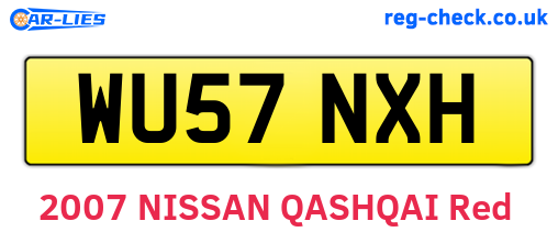 WU57NXH are the vehicle registration plates.