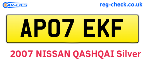 AP07EKF are the vehicle registration plates.