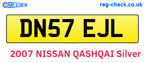 DN57EJL are the vehicle registration plates.