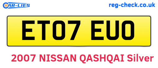 ET07EUO are the vehicle registration plates.