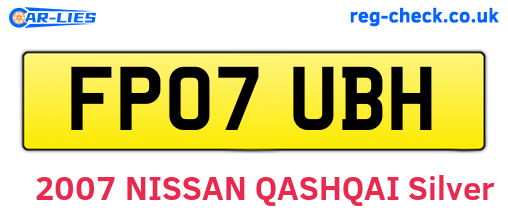 FP07UBH are the vehicle registration plates.