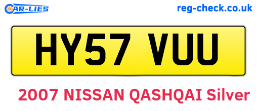 HY57VUU are the vehicle registration plates.