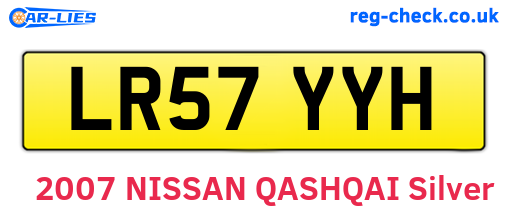 LR57YYH are the vehicle registration plates.