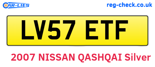LV57ETF are the vehicle registration plates.