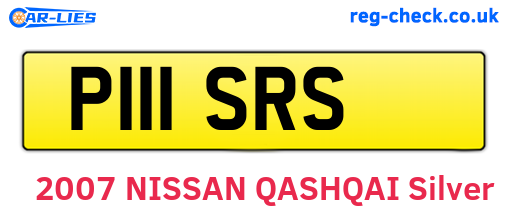 P111SRS are the vehicle registration plates.