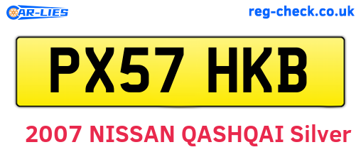 PX57HKB are the vehicle registration plates.