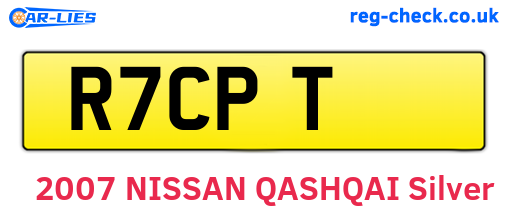 R7CPT are the vehicle registration plates.