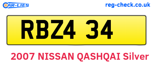 RBZ434 are the vehicle registration plates.