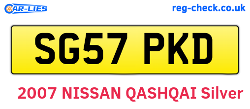 SG57PKD are the vehicle registration plates.