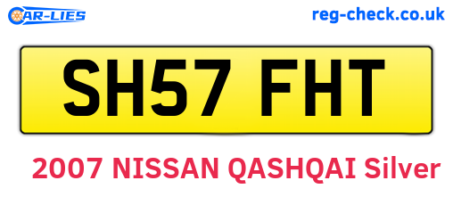 SH57FHT are the vehicle registration plates.