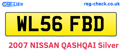 WL56FBD are the vehicle registration plates.