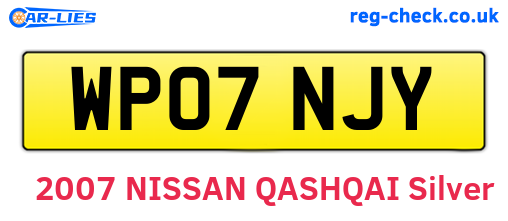 WP07NJY are the vehicle registration plates.