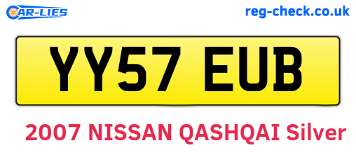 YY57EUB are the vehicle registration plates.