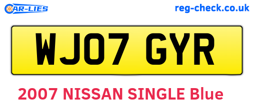 WJ07GYR are the vehicle registration plates.
