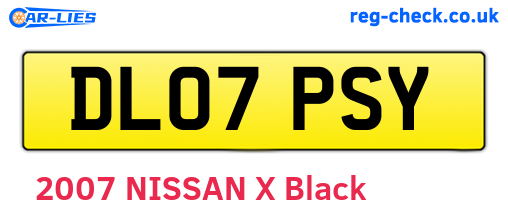 DL07PSY are the vehicle registration plates.