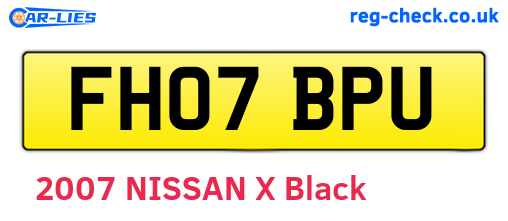 FH07BPU are the vehicle registration plates.