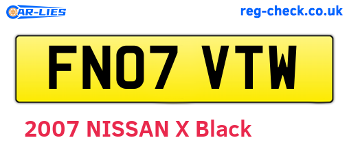 FN07VTW are the vehicle registration plates.