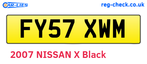 FY57XWM are the vehicle registration plates.