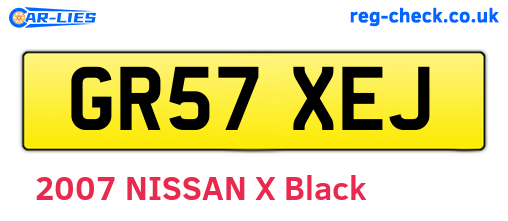 GR57XEJ are the vehicle registration plates.